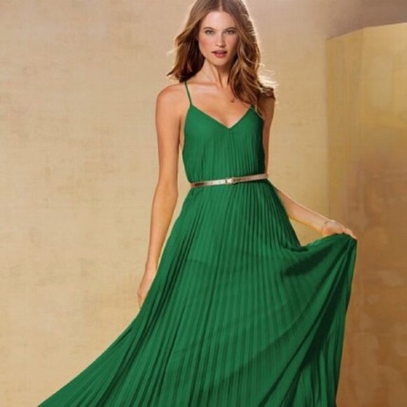 Victoria's Secret Dresses & Skirts - Victoria's Secret Kelly Green Spaghetti Strap Maxi Dress Women's Size Medium